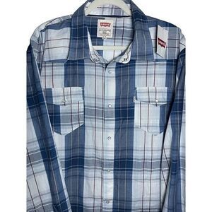 NWT Vintage‎ Levi's Mens Western Shirt With Pearl Buttons Size 2XL XXL Cowboy